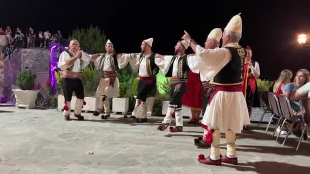 Албанский Вкус Традиции Ионического Моря Национальные Песни Учить Танцевать Национальные — стоковое видео