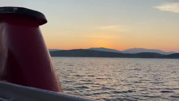Přejezd Ostrov Korfu Albánie Město Saranta Trajektem Raketa Výlet Inic — Stock video