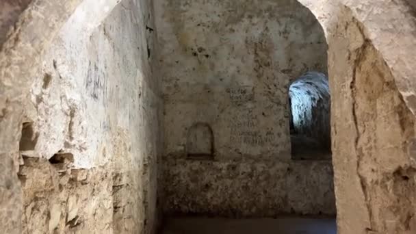ポルト パレルモの要塞 テテレンスキーのアリ パシャは ヴェネツィアの要塞アリ パシャの遺跡に建てられ オスマン帝国で最も残酷な暴君の一人でした — ストック動画