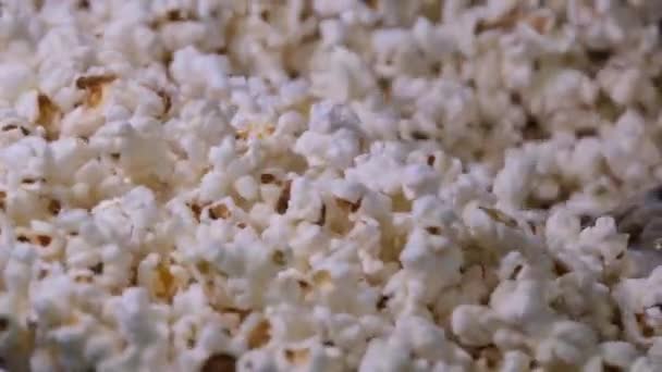 Deliziosi Popcorn Dolci Con Sacco Caramello Sapore Caramello Popcorn Primo — Video Stock