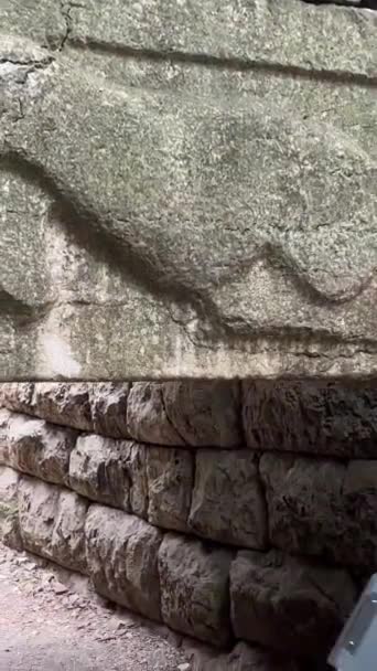 Butrint Sarande District Albania Cinematic Roman Baptistery Ancient Historical Site — Stock Video