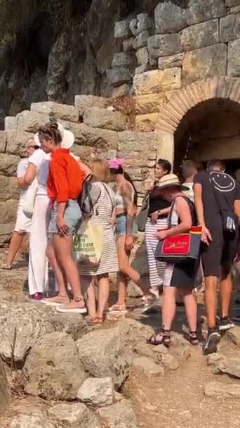 Butrint Sarande District Αλβανία Κινηματογραφικό Ρωμαϊκό Βαπτιστήριο Αρχαίος Ιστορικός Χώρος — Αρχείο Βίντεο