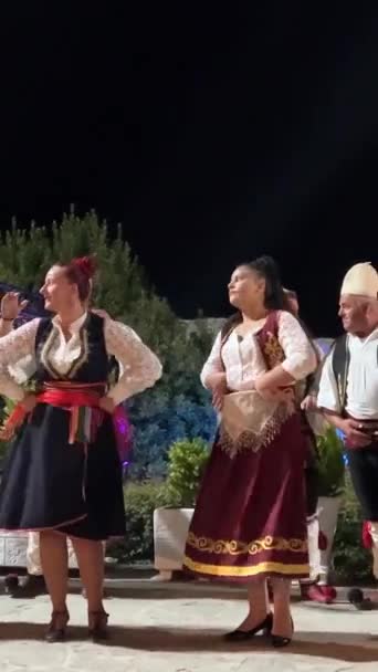 Jón Tenger Albán Hagyományok Nemzeti Dalok Tanítani Táncolni Nemzeti Táncok — Stock videók