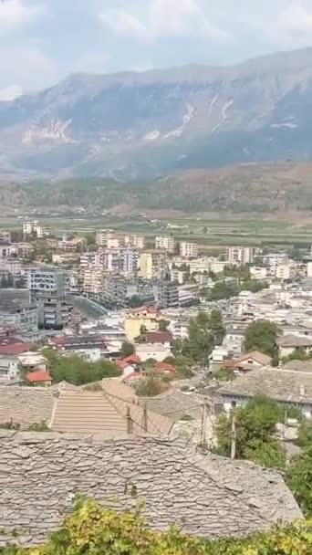 Gjirokastra Museum City Conhecida Como Berço Líder Comunista Albanês Enver — Vídeo de Stock