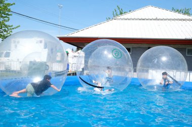 Lunaparkta salıncakta sallanan atlıkarıncaya binen insanlar atlıkarıncaların ilk halleridir. Antik Bizans 'ta vardı ve halat ve sepetlerle yapılmıştı Playland PNE Canada 09.09.2023