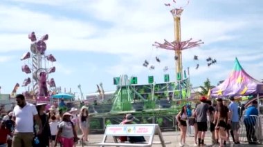 Lunaparkta salıncakta sallanan atlıkarıncaya binen insanlar atlıkarıncaların ilk halleridir. Antik Bizans 'ta vardı ve halat ve sepetlerle yapılmıştı Playland PNE Canada 09.09.2023