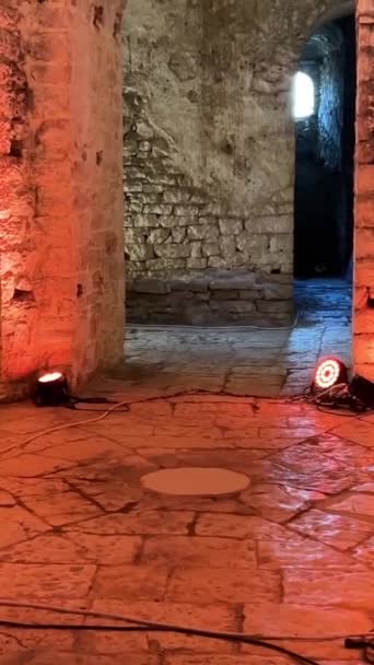Porto Palermos Fæstning Ali Pasha Tepelensky Der Byggede Ruinerne Venetiansk – Stock-video