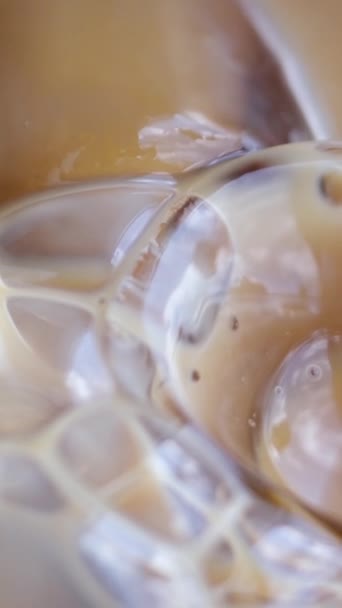 Latte Gelo Com Leite Aveia Sem Lactose Leite Coco Amêndoa — Vídeo de Stock