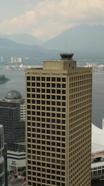 Vancouver Canadá Con Vistas Centro Vancouver Desde Top Vancouver Revolving — Vídeos de Stock