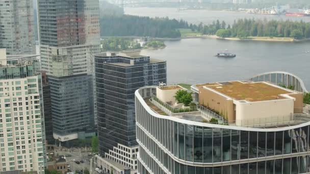 Vancouver Canada Com Vista Para Centro Vancouver Top Vancouver Revolving — Vídeo de Stock
