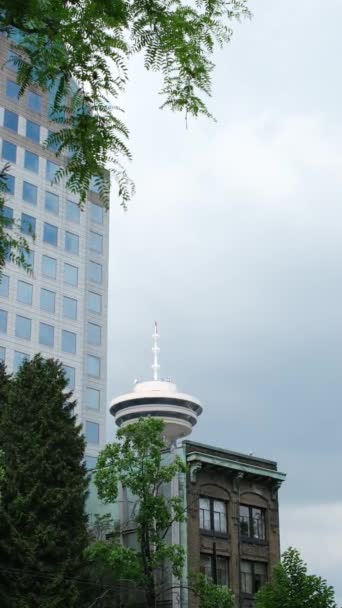 Vancouver Canadá Con Vistas Centro Vancouver Desde Top Vancouver Revolving — Vídeo de stock