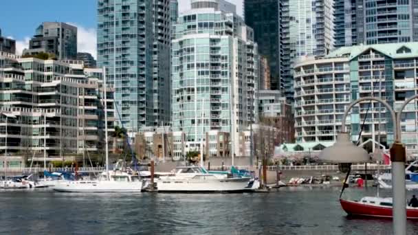 Különböző Felismerhető Helyek Látnivalók Vancouver Kanada Belvárosában Parkok Helyek Emberek — Stock videók