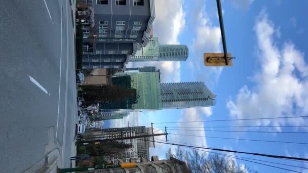 Vancouver Canadá 2023 Metrópolis Gran Ciudad Rascacielos Vida Alta Nuevas — Vídeos de Stock