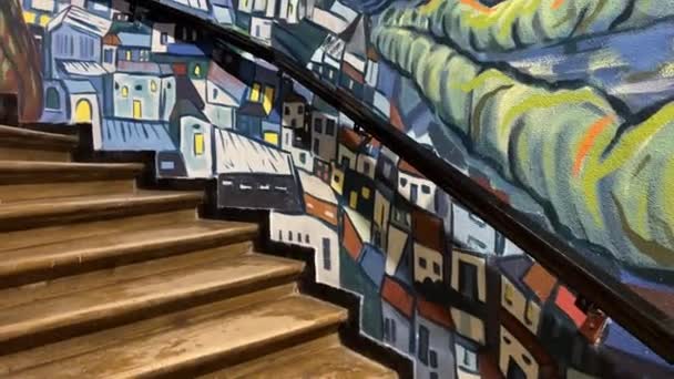 Bükreş Teki Van Gogh Kafe Romanya Nın Kesimlerinde Çok Sayıda — Stok video