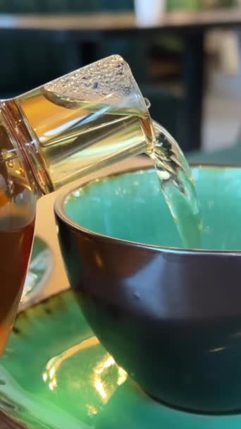 Chaleira Chá Antioxidante Aroma Brewed Oolong Leaf Chaleira Pequeno Almoço — Vídeo de Stock