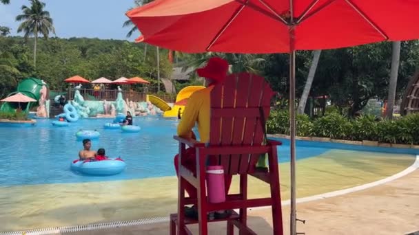 Phu Quoc Vietnam Eğlence Parkı Water Park Lunaparkı Phu Quoc — Stok video