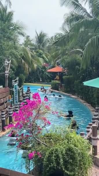 Phu Quoc Vietnam Nöjespark Vattenpark Nöjespark Phu Quoc Island Den — Stockvideo