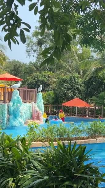Phu Quoc Vietnam Amusement Park Water Park Amusement Park Phu — Stock Video
