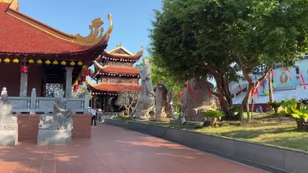 Пагода Куок Куок Куок Пагода Буддийский Храм Остров Куок Вьетнам — стоковое видео
