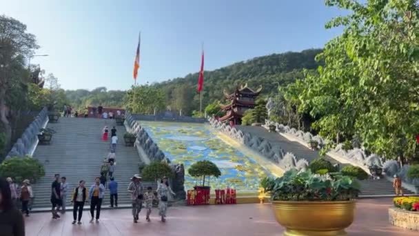 Pagoda Quoc Phu Quoc Świątynia Buddyjska Quoc Wyspa Phu Quoc — Wideo stockowe