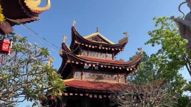 Pagoda Quoc Phu Quoc Templo Buddhist Pagoda Quoc Isla Phu — Vídeo de stock