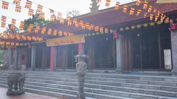 Куок Пагода Фукуоці Храм Квок Пагода Буддистський Храм Острів Фукуок — стокове відео