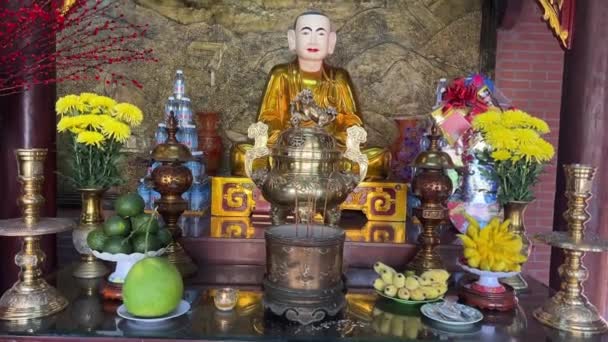 Quoc Pagoda Phu Quoc Quoc Pagoda Tempio Buddista Isola Phu — Video Stock