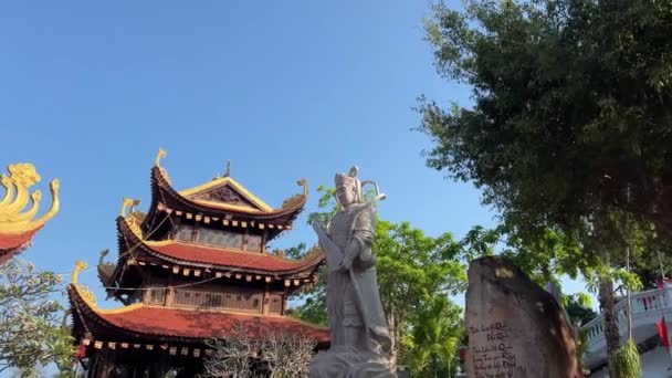 Quoc Pagode Phu Quoc Quoc Pagode Buddhistischer Tempel Insel Phu — Stockvideo