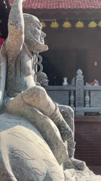 Куок Пагода Фукуоці Храм Квок Пагода Буддистський Храм Острів Фукуок — стокове відео