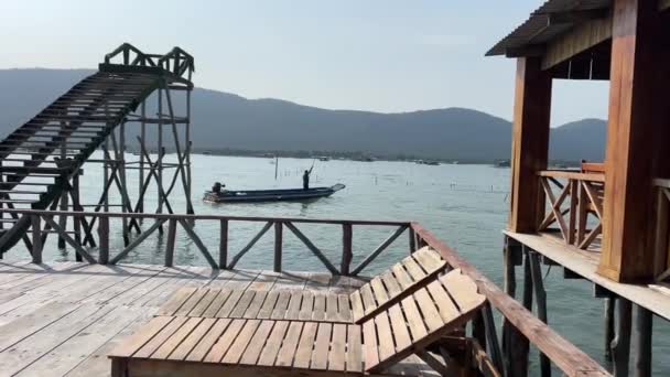 Maison Pêcheur Dans Océan Indien Pêche Bateau Capture Croître Pisciculture — Video