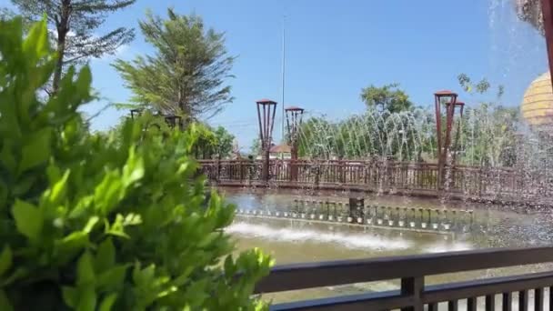 Vietnam Grand World Phu Quoc Sochy Vodopády Fontány Slavný Zábavní — Stock video