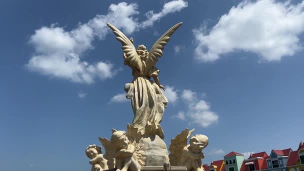 Vietnam Grand World Phu Quoc Skulpturer Vattenfall Och Fontäner Berömda — Stockvideo