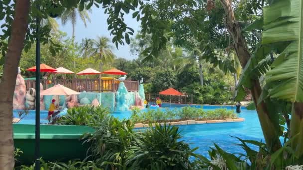 Phu Quoc Vietnam Freizeitpark Wasserpark Freizeitpark Phu Quoc Island Der — Stockvideo