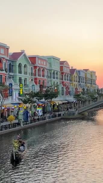 Paradies Neues Touristenziel Asien Mit Unbeschreiblicher Schönheit Nacht Verlassene Stadt — Stockvideo