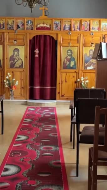 Εκκλησία Του Αγίου Νικολάου Στην Αλβανία Στο Βουνό Αλβανία 2023 — Αρχείο Βίντεο