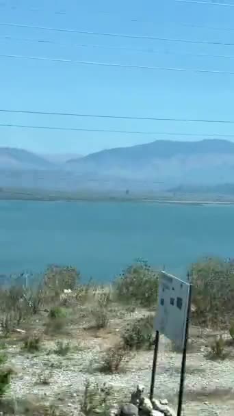 Playa Albania Saranda Ksamil Cielo Marino Agua Clara Clima Montañas — Vídeo de stock