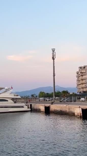 Cruzar Isla Corfú Desde Albania Ciudad Saranta Cohete Ferry Viaje — Vídeo de stock