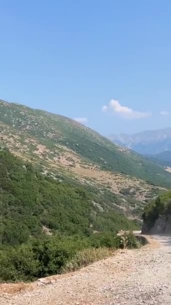 Džíp Safari Auta Projíždějící Horami Albánii Albánská Riviéra Výlety Tour — Stock video