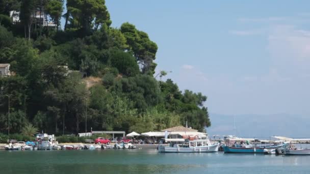 Monastero Sull Acqua Cui Decollano Atterrano Gli Aerei Grecia Isola — Video Stock