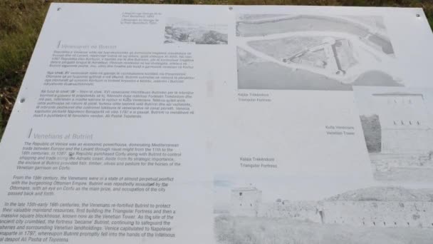 Ruinerna Den Stora Basilikan Butrint National Park Buthrotum Albanien Triconch — Stockvideo