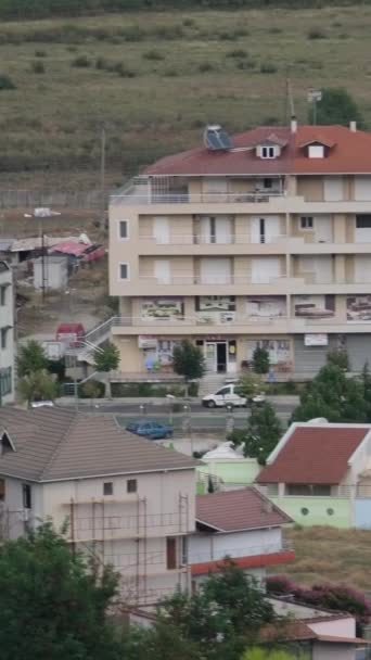Місто Гірокастер Південній Албанії Старе Місто Єктом Всесвітньої Спадщини Юнеско — стокове відео