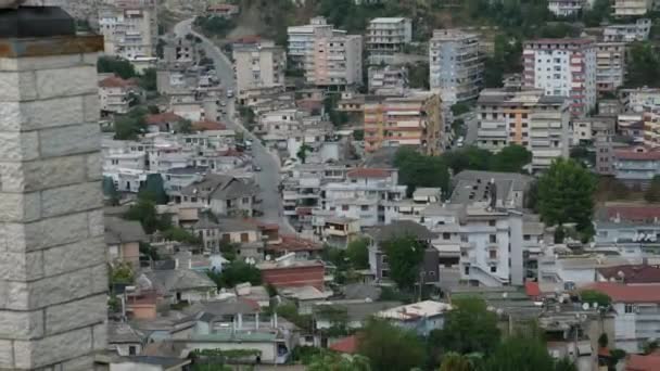 알바니아 남부의 지로카스터 타운은 유네스코 유산입니다 건물의 — 비디오