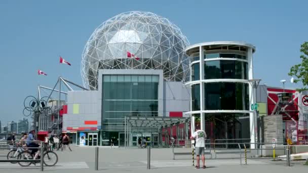 Widok Przełomowy Świat Nauki Vancouver Kanada 2024 — Wideo stockowe