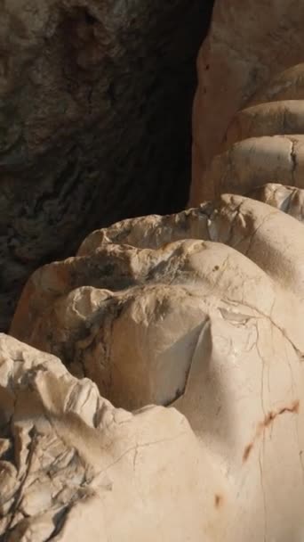 Zřícenina Velké Baziliky Národním Parku Butrint Buthrotum Albánie Triconch Palace — Stock video