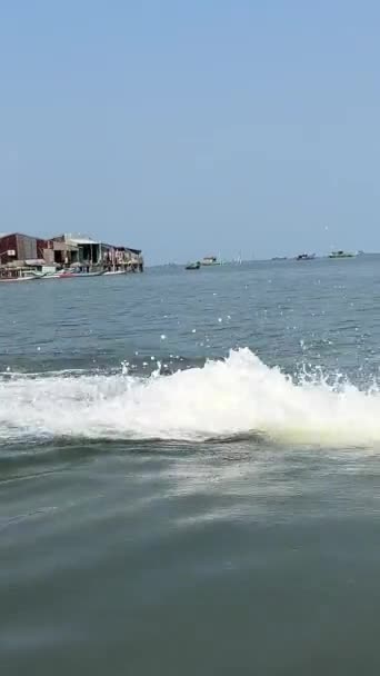 Dom Rybacki Oceanie Indyjskim Łódka Rybacka Połów Hodowla Ryb Hodowla — Wideo stockowe