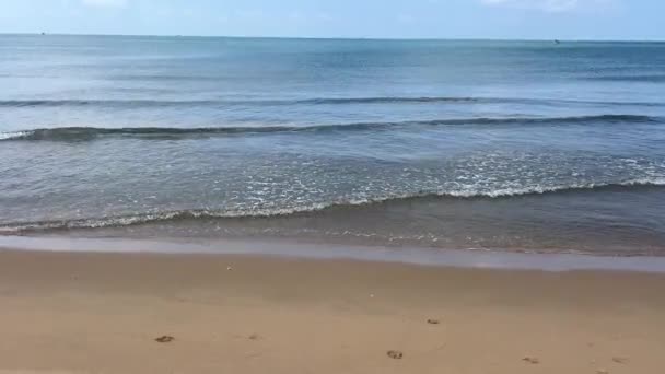 Vietnam Phu Quoc Plaj Denizi Kum Manzarası Mavi Okyanus Arka — Stok video