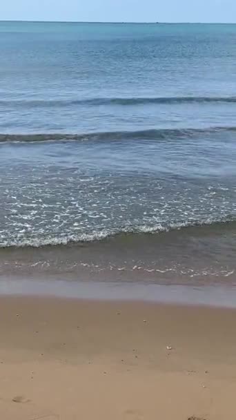 Єтнам Фукуок Пляж Море Пісок Пейзаж Синій Океан Морський Фон — стокове відео