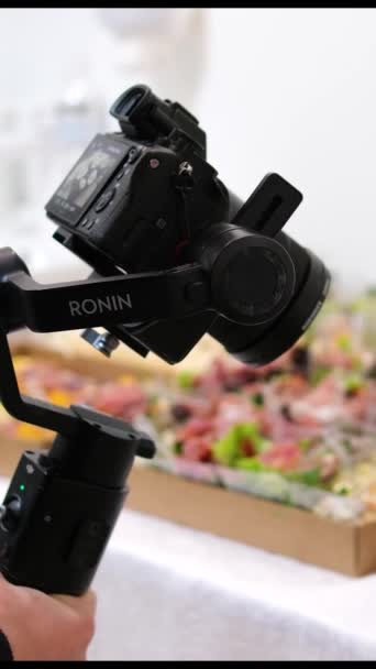 Ronin Shooting Ved Hjælp Stdc Kamera Steadicam Til Skyde Corporate – Stock-video