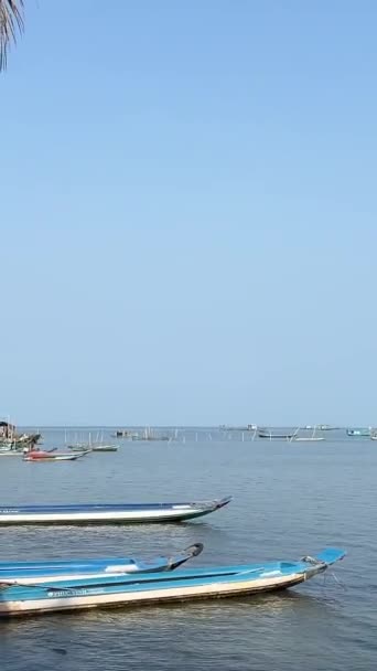 Fischerhaus Indischen Ozean Fischerboot Fangen Wachsen Fischfarm Vietnam Phu Quoc — Stockvideo