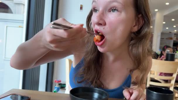 Kore Gıda Ustaları Geleneksel Gıda Napa Lahana Kimchi Kore Turşusu — Stok video